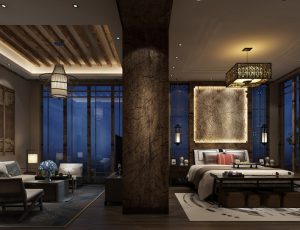 48-酒店客房/单间标间MAX模型酒店客房/单间标间场景模型