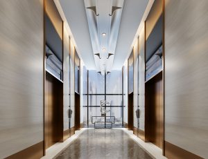 34-走廊/电梯间MAX模型/过道/电梯间场景模型