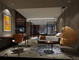 93-酒店客房/单间标间MAX模型酒店客房/单间标间场景模型