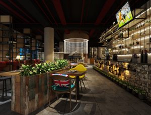 68-餐厅/自助餐厅/火锅店/MAX模型餐厅/自助餐厅/火锅店场景模型