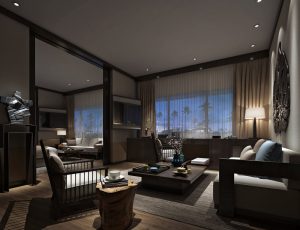 65-酒店客房/单间标间MAX模型酒店客房/单间标间场景模型