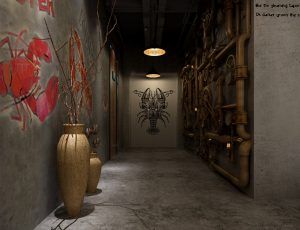 02-走廊/电梯间MAX模型/过道/电梯间场景模型