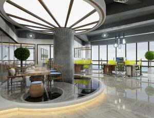 33-办公室MAX模型/办公大厅场景模型