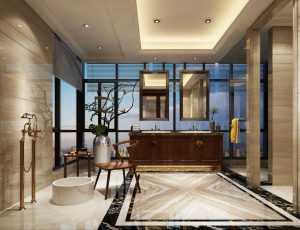 21-酒店卫生间MAX模型/公共卫生间场景模型