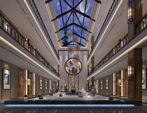 48-走廊/电梯间MAX模型/过道/电梯间场景模型