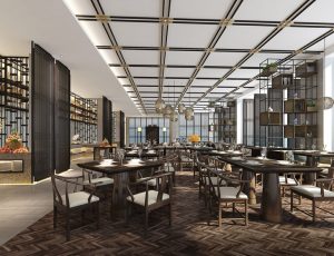 91-餐厅/自助餐厅/火锅店/MAX模型餐厅/自助餐厅/火锅店场景模型