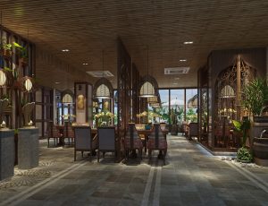 52-餐厅/自助餐厅/火锅店/MAX模型餐厅/自助餐厅/火锅店场景模型