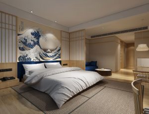 77-酒店客房/单间标间MAX模型酒店客房/单间标间场景模型