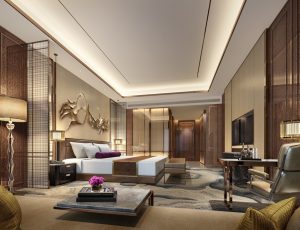 107-酒店客房/单间标间MAX模型酒店客房/单间标间场景模型