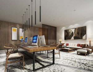 23-办公室MAX模型/办公大厅场景模型