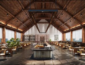 85-餐厅/自助餐厅/火锅店/MAX模型餐厅/自助餐厅/火锅店场景模型