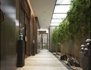 52-走廊/电梯间MAX模型/过道/电梯间场景模型