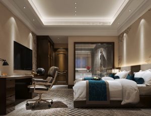 96-酒店客房/单间标间MAX模型酒店客房/单间标间场景模型