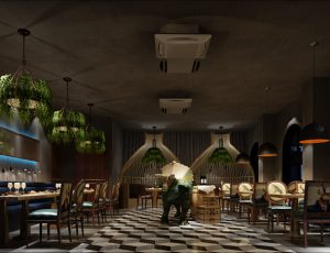 36-餐厅/自助餐厅/火锅店/MAX模型餐厅/自助餐厅/火锅店场景模型