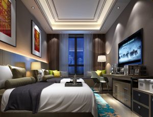 86-酒店客房/单间标间MAX模型酒店客房/单间标间场景模型