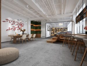 38-办公室MAX模型/办公大厅场景模型