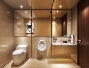 17-酒店卫生间MAX模型/公共卫生间场景模型