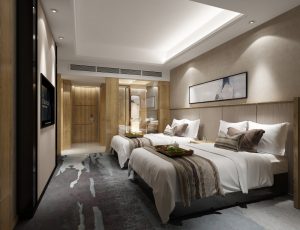 19-酒店客房/单间标间MAX模型酒店客房/单间标间场景模型