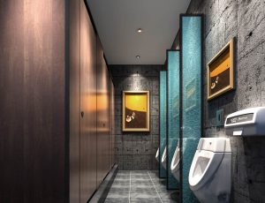 14-酒店卫生间MAX模型/公共卫生间场景模型