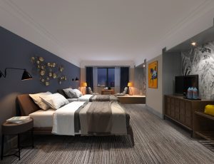 88-酒店客房/单间标间MAX模型酒店客房/单间标间场景模型