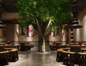 84-餐厅/自助餐厅/火锅店/MAX模型餐厅/自助餐厅/火锅店场景模型