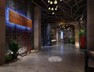 46-走廊/电梯间MAX模型/过道/电梯间场景模型