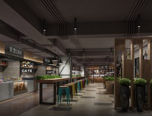 75-餐厅/自助餐厅/火锅店/MAX模型餐厅/自助餐厅/火锅店场景模型