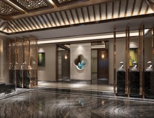 08-走廊/电梯间MAX模型/过道/电梯间场景模型