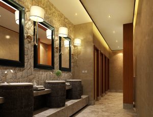 11-酒店卫生间MAX模型/公共卫生间场景模型