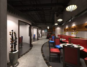 14-餐厅/自助餐厅/火锅店/MAX模型餐厅/自助餐厅/火锅店场景模型