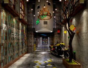 05-走廊/电梯间MAX模型/过道/电梯间场景模型