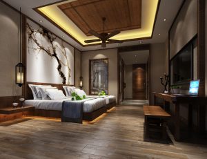 43-酒店客房/单间标间MAX模型酒店客房/单间标间场景模型