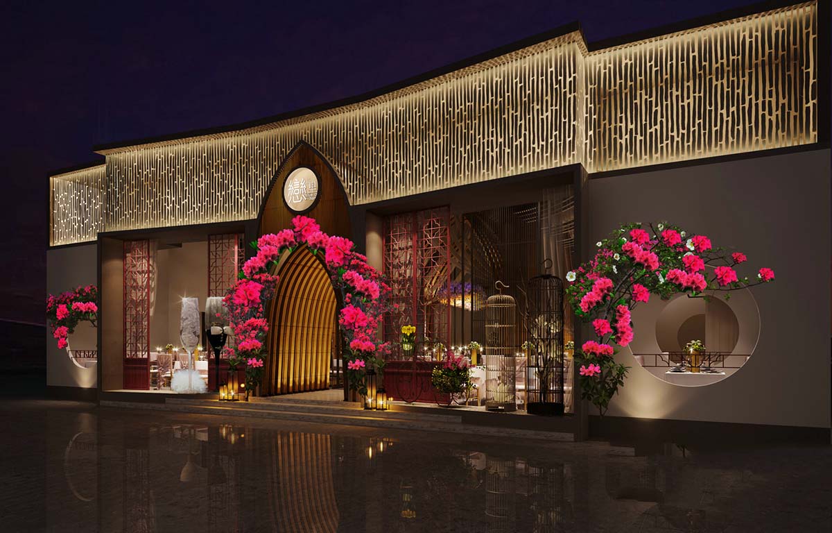 20-9-MAX建筑效果图模型/门头/大门/室外鸟瞰/景观/单体建筑MAX模型