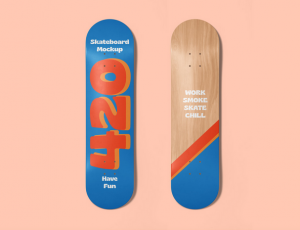 [15]滑板样机PSD Skateboard Mockup