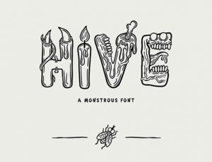 [22]万圣节字体 Hive – Free Font